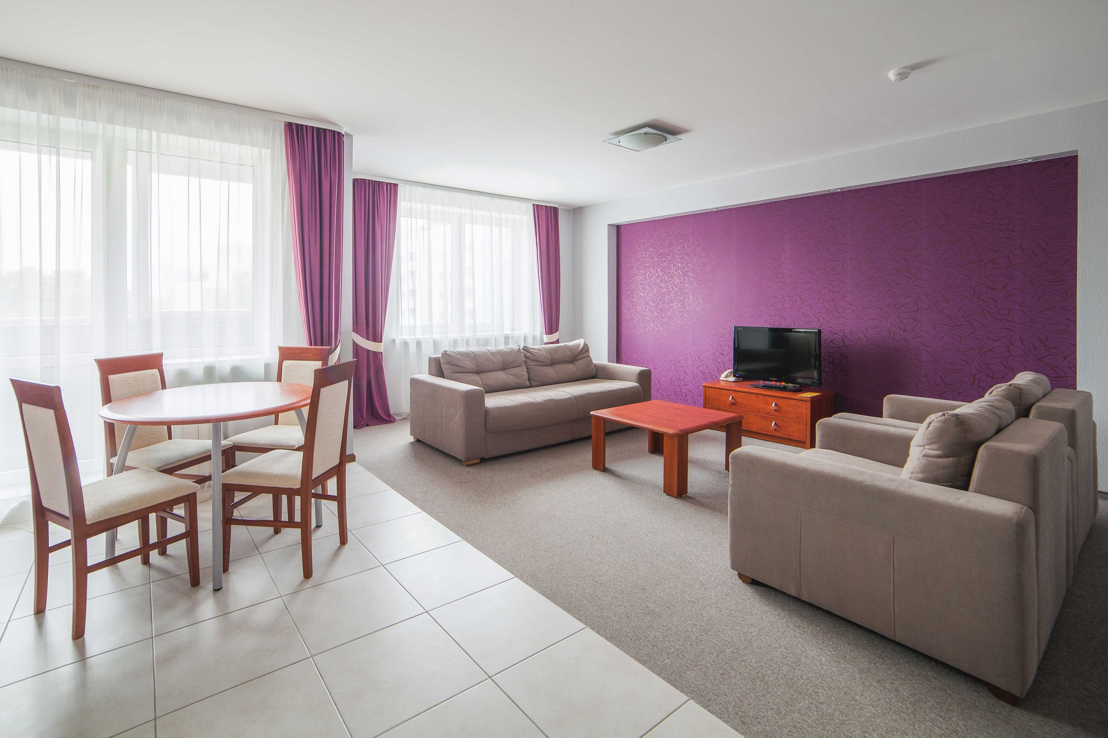 Апартаменты с 1 спальней — двуспальная кровать + диван, 58 м², Comfort Hotel Минск — фото 3